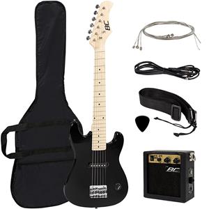New 30 Kids Black Electric Guitar With Amp